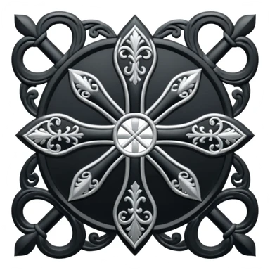 lauburu (Basque cross) icon with black outlines sticker