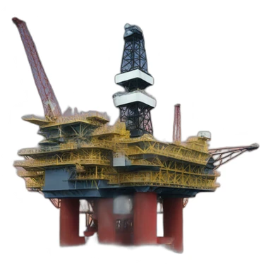 Oil offshore platform sticker