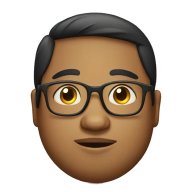 Indian boy with overweight and glasses  sticker