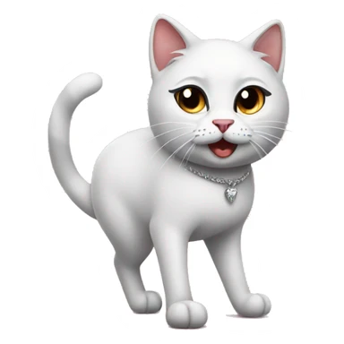 sassy cat wearing high heels sticker