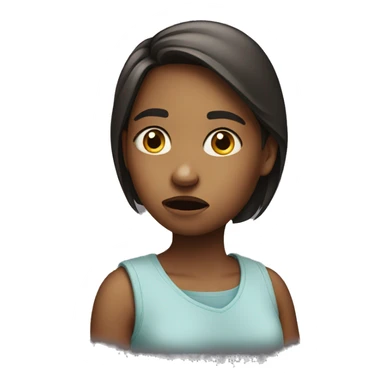 Girl with a confused look on her face  sticker