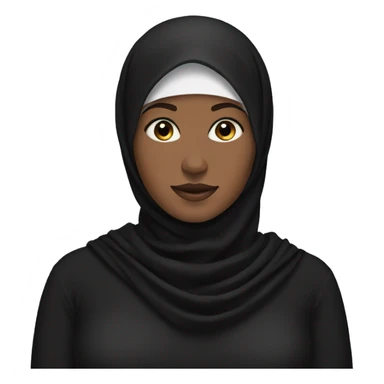 Woman wearing black hijab sticker