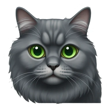 dark gray persian cat with green eyes sticker