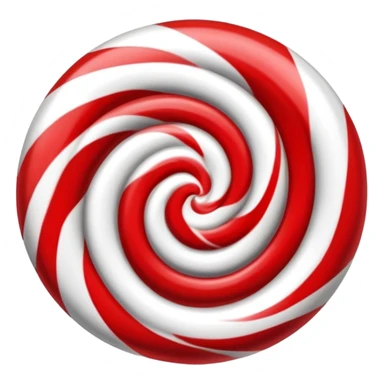 peppermint candy with red and white swirl sticker