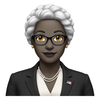 Black woman president on tv  sticker