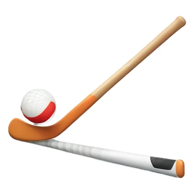 Field Hockey stick and ball sticker
