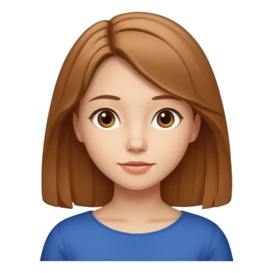 Orta boy saçlı kumral kız sticker