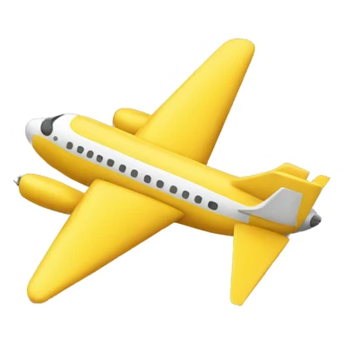 A yellow airplane aside sticker