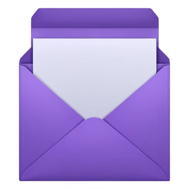 purple empty letter sticker