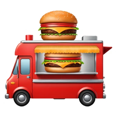 burger food truck sticker