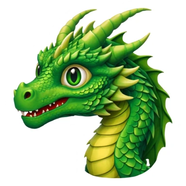 a mysterious ancient dragon with wise eyes, emoji style sticker