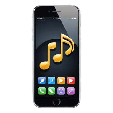 phone on a music play page sticker