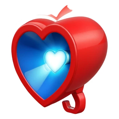 megaphone with a glowing heart coming out sticker