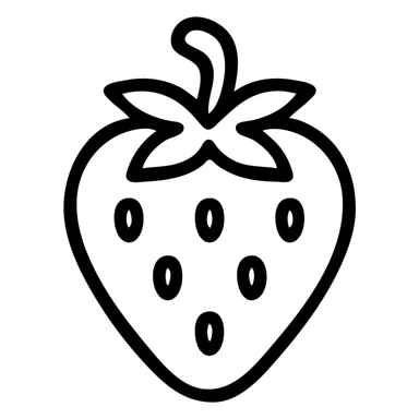 strawberry neon sign outline sticker