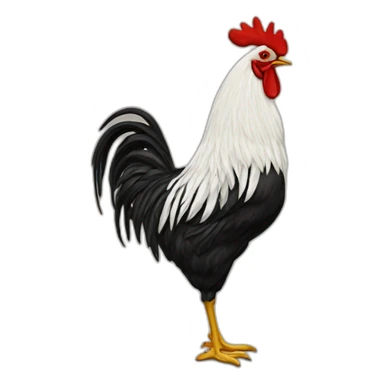 A COCKEREL IN AN EMBROIDERED SHIRT sticker