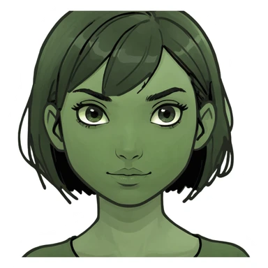 Brown skinned girl with black hair sticker