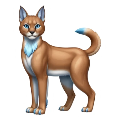 Scaley Shiny Glacial Rhypherior-Caracal-dog (full body) sticker