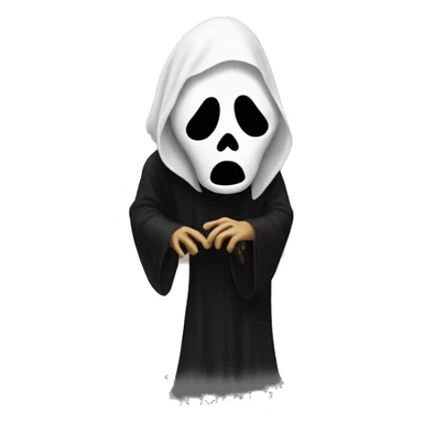 ghostface from scream movie sticker