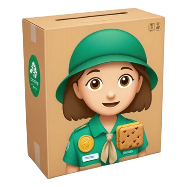 Girl Scout cookie box sticker