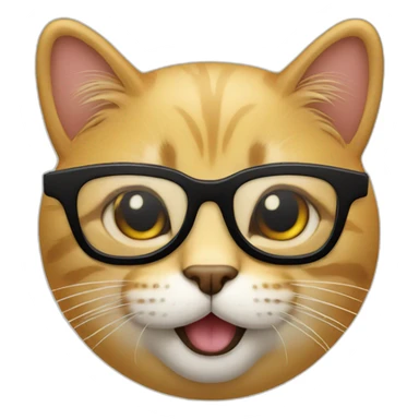 Un chat avec de lunettes de soleil sticker
