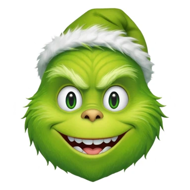 The Grinch, happy face sticker