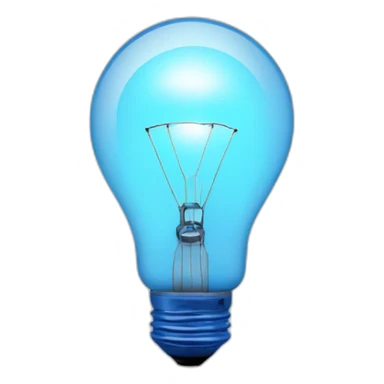 blue light bulb sticker