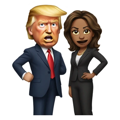 Trump vs kamala  sticker