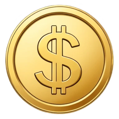 coin with dollar sign sticker