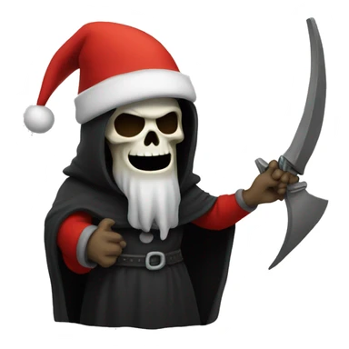 Reaper with Santa hat sticker