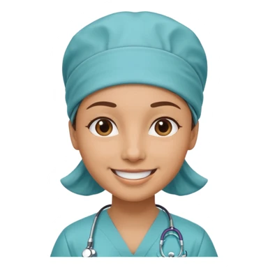 doctor with scrub hat sticker