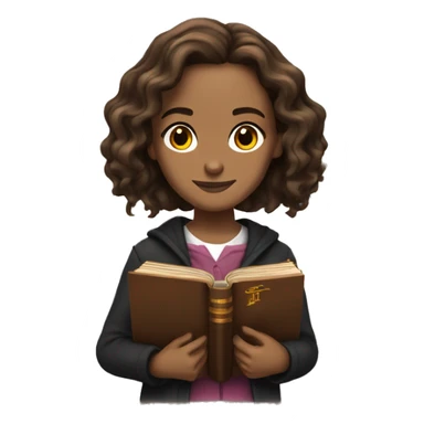 Hermione Granger with a book sticker