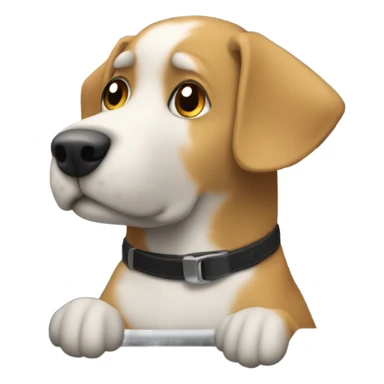 dog in car interior sticker