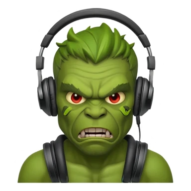 ork  man with headphones sticker
