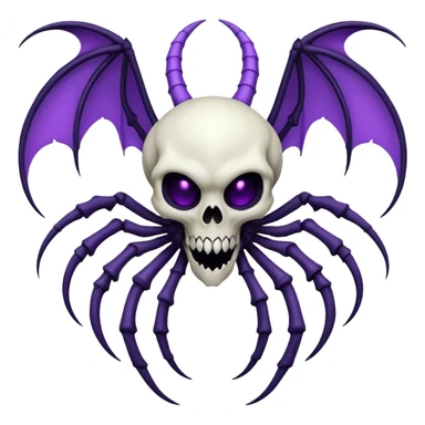 Spooky scary evil skeletal Venom-Lunala-ET-hybrid-fantasy-creature sticker