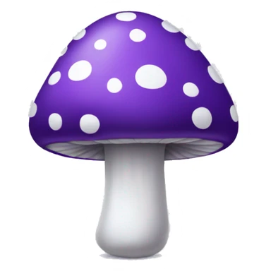 Purple mushroom with white spots sticker