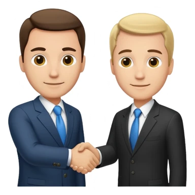 Two businessmen shaking hands sticker