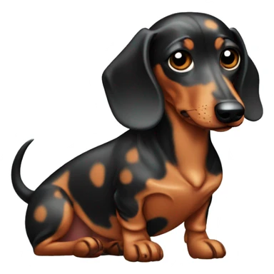 Sleepy spotted dachshund  sticker