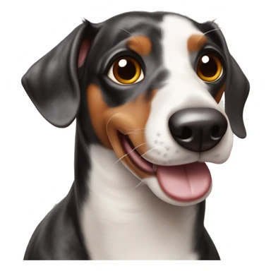 Sausage dog Merle with heterocromia eyes sticker
