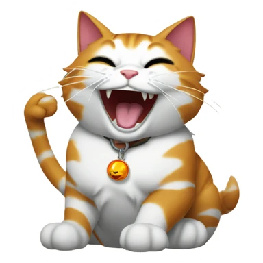 Laughing cat with dragonballz sticker