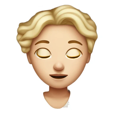 Tired white Girl in her bed sticker