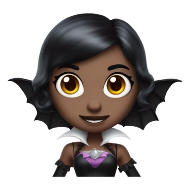 Draculaura holding a bat sticker