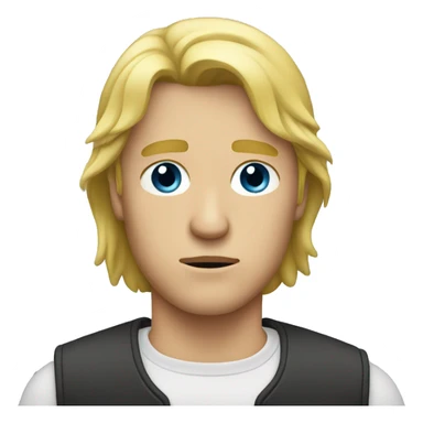 blonde guy with mullet sad sticker