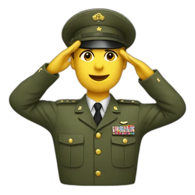 soldiers saluting  sticker