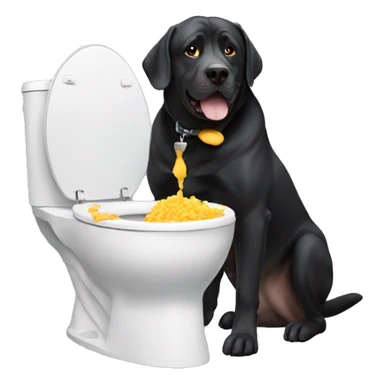 Big fat dog eating skibidi toilet  sticker