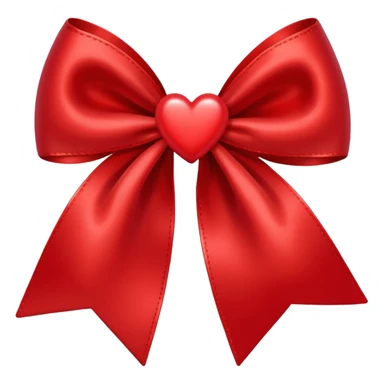 red bow with heart sticker