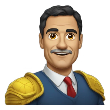 Comic portrait of Pedro Sanchez sticker