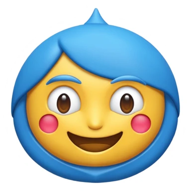 Mavi şaşırmış emoji sticker