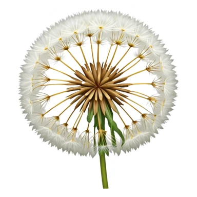 Dandelion flower emoji for bio in white colour more feathers  sticker