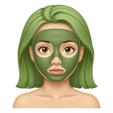 clay mask woman sticker
