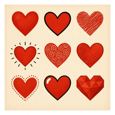 Heart styles sticker